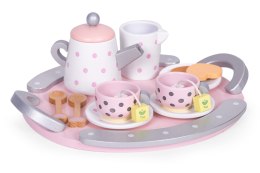 DREWNIANY ZESTAW DO HERBATY FILIŻANKI CZAJNIK 15 ELEMENTÓW ECOTOYS