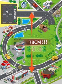 GARAŻ SAMOCHODOWY XXL KOMENDA POLICJI 5 POZIOMÓW + MATA Z MIASTEM 82 ELEMENTY