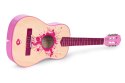 GITARA DLA DZIECI RÓŻOWA DUŻA - 30 DREWNIANA 6 STRUN METALOWE I NYLONOWE ECOTOYS