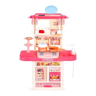 KUCHNIA DLA DZIECI DŹWIĘKI LED ZLEW 10 AKCESORIÓW RÓŻOWA