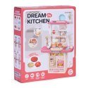 KUCHNIA DLA DZIECI DŹWIĘKI LED ZLEW 10 AKCESORIÓW RÓŻOWA