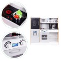 KUCHNIA DLA DZIECI Z DŹWIĘKIEM I LED TABLICA KREDOWA METALOWE AKCESORIA MDF +3 LATA ECOTOYS