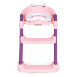 NAKŁADKA NA TOALETĘ DLA DZIECI ZE SCHODKAMI I DRABINKĄ RÓŻOWA ECOTOYS