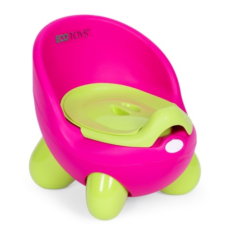NOCNIK TOALETA SEDES DLA DZIECI WYJMOWANY WKŁAD ANTYPOŚLIZGOWE NÓŻKI RÓŻOWO-ZIELONY ECOTOYS