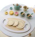 SERWIS DO HERBATY KAWY Z CIASTKAMI FILIŻANKI DZBANEK TACKA PATERA ECOTOYS