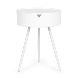 STOLIK NOCNY OKRĄGŁY STOLICZEK ZDEJMOWANY BLAT Z TWORZYWA - MODERNHOME
