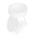 STOLIK NOCNY OKRĄGŁY STOLICZEK ZDEJMOWANY BLAT Z TWORZYWA - MODERNHOME