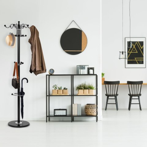 WIESZAK NA UBRANIA STOJĄCY 16 HACZYKÓW METAL 172 CM MODERNHOME