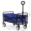 WÓZEK PLAŻOWY TRANSPORTOWY OGRODOWY SKŁADANY NIEBIESKI 48X90 CM MULTIGARDEN