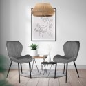 ZESTAW 4 KRZESEŁ DO SALONU JADALNI NOWOCZESNE KRZESŁO SZARY WELUR MODERNHOME