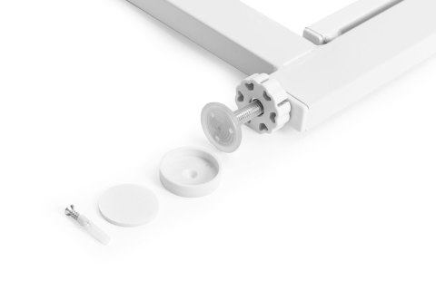 BRAMKA BARIERKA ZABEZPIECZAJĄCA 74-105 CM NA SCHODY I DRZWI STAL DODATKOWE PANELE BIAŁA ECOTOYS