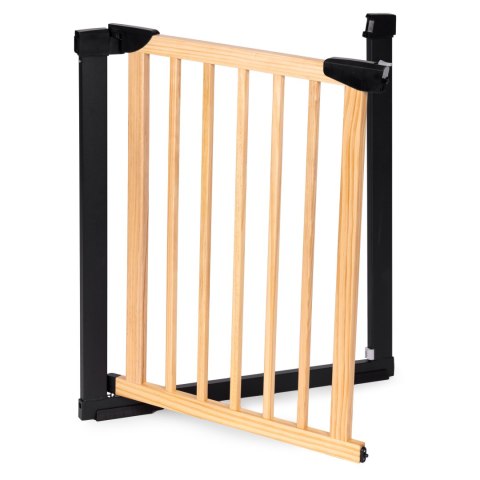 BRAMKA BARIERKA ZABEZPIECZAJĄCA 74-80 CM NA SCHODY I DRZWI METAL DREWNO ECOTOYS