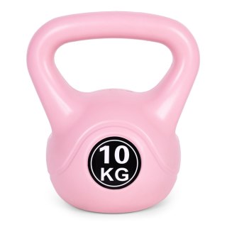 KETTLEBELL KETTLE 10 KG DO ĆWICZEŃ HANTLA KULA ODWAŻNIK OBCIĄŻENIE CIĘŻAR FITNESS RÓŻOWY MODERNHOME