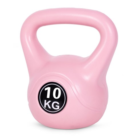 KETTLEBELL KETTLE 10 KG DO ĆWICZEŃ HANTLA KULA ODWAŻNIK OBCIĄŻENIE CIĘŻAR FITNESS RÓŻOWY MODERNHOME