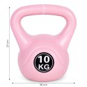 KETTLEBELL KETTLE 10 KG DO ĆWICZEŃ HANTLA KULA ODWAŻNIK OBCIĄŻENIE CIĘŻAR FITNESS RÓŻOWY MODERNHOME