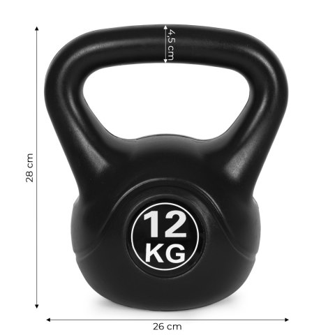 KETTLEBELL KETTLE 12 KG DO ĆWICZEŃ HANTLA KULA ODWAŻNIK OBCIĄŻENIE CIĘŻAR FITNESS MODERNHOME