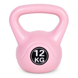 KETTLEBELL KETTLE 12 KG DO ĆWICZEŃ HANTLA KULA ODWAŻNIK OBCIĄŻENIE CIĘŻAR FITNESS RÓŻOWY MODERNHOME