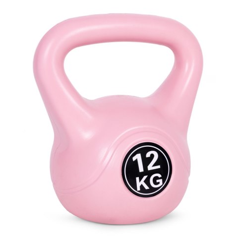 KETTLEBELL KETTLE 12 KG DO ĆWICZEŃ HANTLA KULA ODWAŻNIK OBCIĄŻENIE CIĘŻAR FITNESS RÓŻOWY MODERNHOME