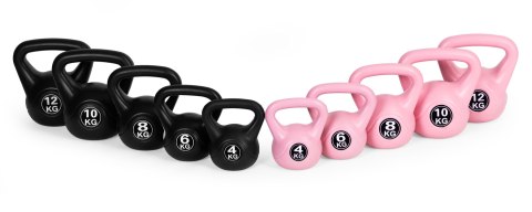 KETTLEBELL KETTLE 12 KG DO ĆWICZEŃ HANTLA KULA ODWAŻNIK OBCIĄŻENIE CIĘŻAR FITNESS RÓŻOWY MODERNHOME