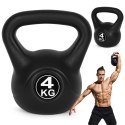 KETTLEBELL KETTLE 4 KG DO ĆWICZEŃ HANTLA KULA ODWAŻNIK OBCIĄŻENIE CIĘŻAR FITNESS MODERNHOME