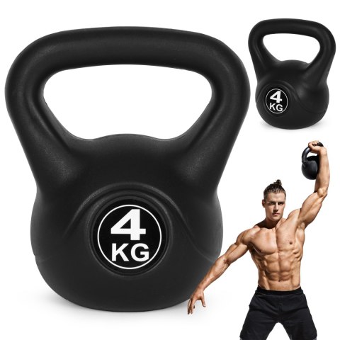 KETTLEBELL KETTLE 4 KG DO ĆWICZEŃ HANTLA KULA ODWAŻNIK OBCIĄŻENIE CIĘŻAR FITNESS MODERNHOME