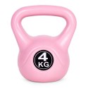 KETTLEBELL KETTLE 4 KG DO ĆWICZEŃ HANTLA KULA ODWAŻNIK OBCIĄŻENIE CIĘŻAR FITNESS RÓŻOWY MODERNHOME