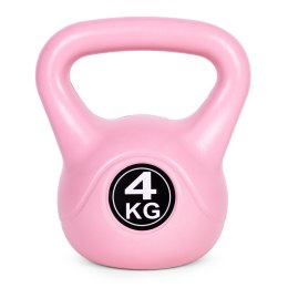 KETTLEBELL KETTLE 4 KG DO ĆWICZEŃ HANTLA KULA ODWAŻNIK OBCIĄŻENIE CIĘŻAR FITNESS RÓŻOWY MODERNHOME