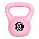 KETTLEBELL KETTLE 6 KG DO ĆWICZEŃ HANTLA KULA ODWAŻNIK OBCIĄŻENIE CIĘŻAR FITNESS RÓŻOWY MODERNHOME