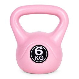 KETTLEBELL KETTLE 6 KG DO ĆWICZEŃ HANTLA KULA ODWAŻNIK OBCIĄŻENIE CIĘŻAR FITNESS RÓŻOWY MODERNHOME