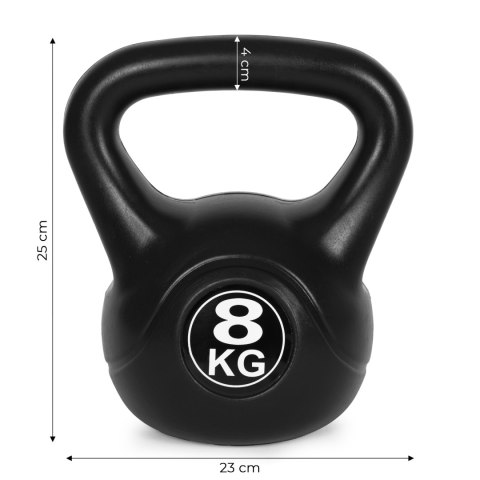 KETTLEBELL KETTLE 8 KG DO ĆWICZEŃ HANTLA KULA ODWAŻNIK OBCIĄŻENIE CIĘŻAR FITNESS MODERNHOME