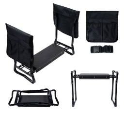 KLĘCZNIK STOŁEK SKŁADANY DO PRACY W OGRODZIE PAS NARZĘDZIOWY 2 PRZYBORNIKI