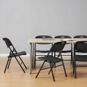 KOMPLET 2 KRZESEŁ SKŁADANYCH ZESTAW CATERINGOWY METAL HDPE CZARNE MODERNHOME