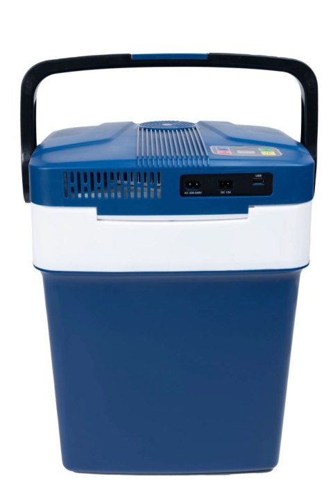 LODÓWKA TURYSTYCZNA PRZENOŚNA SAMOCHODOWA 29L 220-240V DC12V FUNKCJA GRZANIA WKŁAD GRATIS NIEBIESKA