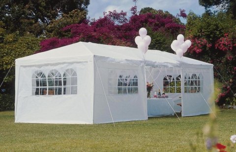 NAMIOT PAWILON OGRODOWY HANDLOWY 3X9 M 8 ŚCIANEK BIAŁY MULTIGARDEN