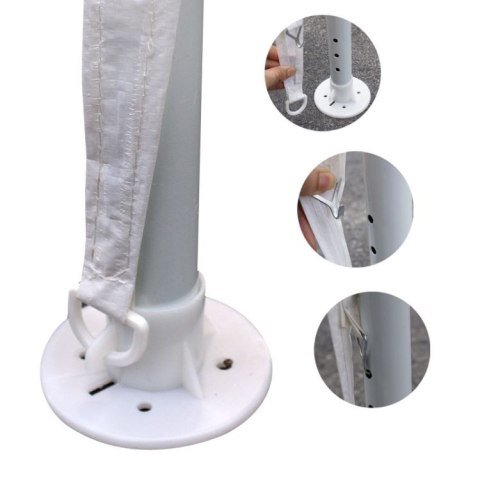 NAMIOT PAWILON OGRODOWY HANDLOWY 3X9 M 8 ŚCIANEK BIAŁY MULTIGARDEN