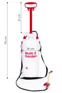 OPRYSKIWACZ CIŚNIENIOWY 8L OGRODOWY RĘCZNY 2.2-2.5 BAR DŁUGA LANCA POMPA TŁOKOWA MULTIGARDEN