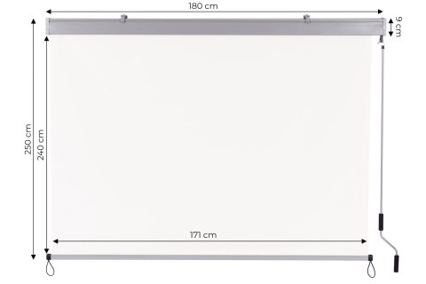 ROLETA MARKIZA PIONOWA ZWIJANA NA KORBKĘ BALKON TARAS ALTANA BEŻOWA MULTIGARDEN