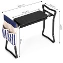 SKŁADANY KLĘCZNIK - STOŁEK DO PRACY W OGRODZIE 2W1 - NIEBIESKI