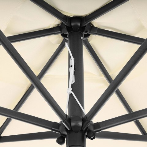 SKŁADANY PARASOL OGRODOWY BALKONOWY REGULOWANY 210 CM BEŻOWY