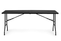 STÓŁ CATERINGOWY 180 CM SKŁADANY W WALIZKĘ CZARNY MODERNHOME