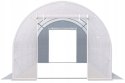 SZKLARNIA TUNEL OGRODOWY 3X2X2 M FOLIOWY WIELOSEZONOWY METALOWY STELAŻ BIAŁA FOLIA 2 WEJŚCIA