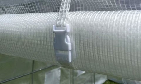 SZKLARNIA TUNEL OGRODOWY 3X2X2 M FOLIOWY WIELOSEZONOWY METALOWY STELAŻ BIAŁA FOLIA 2 WEJŚCIA