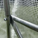 SZKLARNIA TUNEL OGRODOWY 3X2X2 M FOLIOWY WIELOSEZONOWY METALOWY STELAŻ BIAŁA FOLIA 2 WEJŚCIA