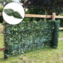 SZTUCZNY BLUSZCZ ŻYWOPŁOT 300X100 CM ZIELONA OSŁONA NA BALKON MASKUJĄCA