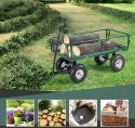 WÓZEK TRANSPORTOWY OGRODOWY 200 KG OTWIERANE BURTY DUŻE POMPOWANE KOŁA MULTIGARDEN