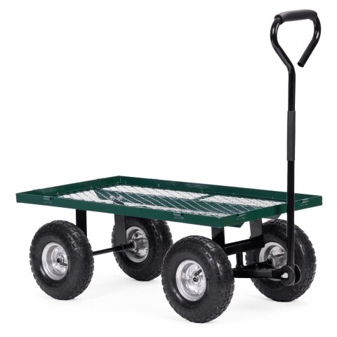WÓZEK TRANSPORTOWY OGRODOWY 200 KG OTWIERANE BURTY DUŻE POMPOWANE KOŁA MULTIGARDEN