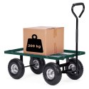 WÓZEK TRANSPORTOWY OGRODOWY 200 KG OTWIERANE BURTY DUŻE POMPOWANE KOŁA MULTIGARDEN