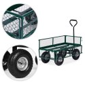 WÓZEK TRANSPORTOWY OGRODOWY 200 KG OTWIERANE BURTY DUŻE POMPOWANE KOŁA MULTIGARDEN
