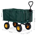 WÓZEK TRANSPORTOWY OGRODOWY 400 KG DO TRAKTORKA OTWIERANE BURTY DUŻE POMPOWANE KOŁA MULTIGARDEN