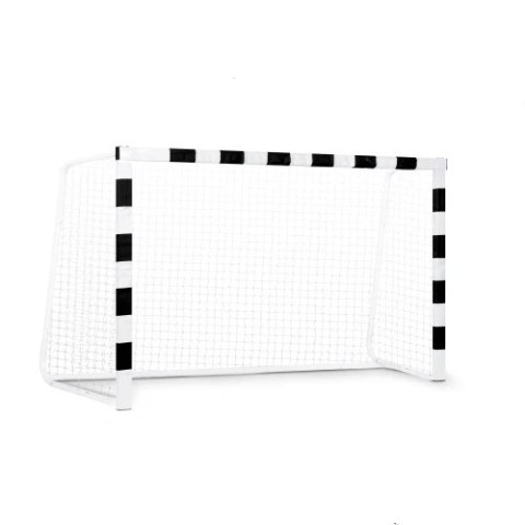 BRAMKA PIŁKARSKA TRENINGOWA Z SIATKĄ 180X120 CM CZARNO-BIAŁA MULTIGARDEN